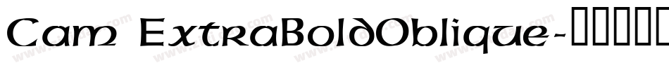 Cam ExtraBoldOblique字体转换